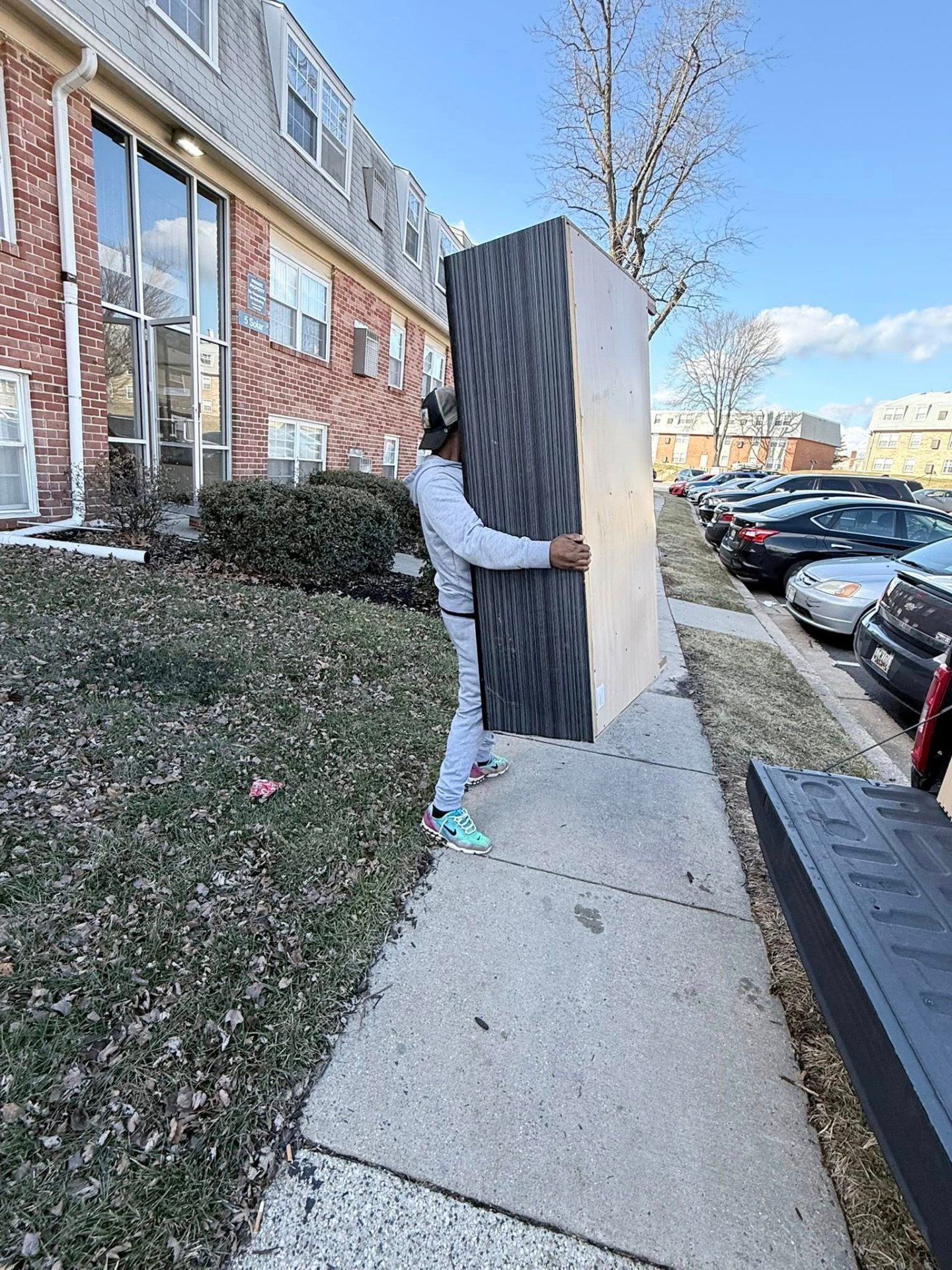 Furniture removal from an apartment building